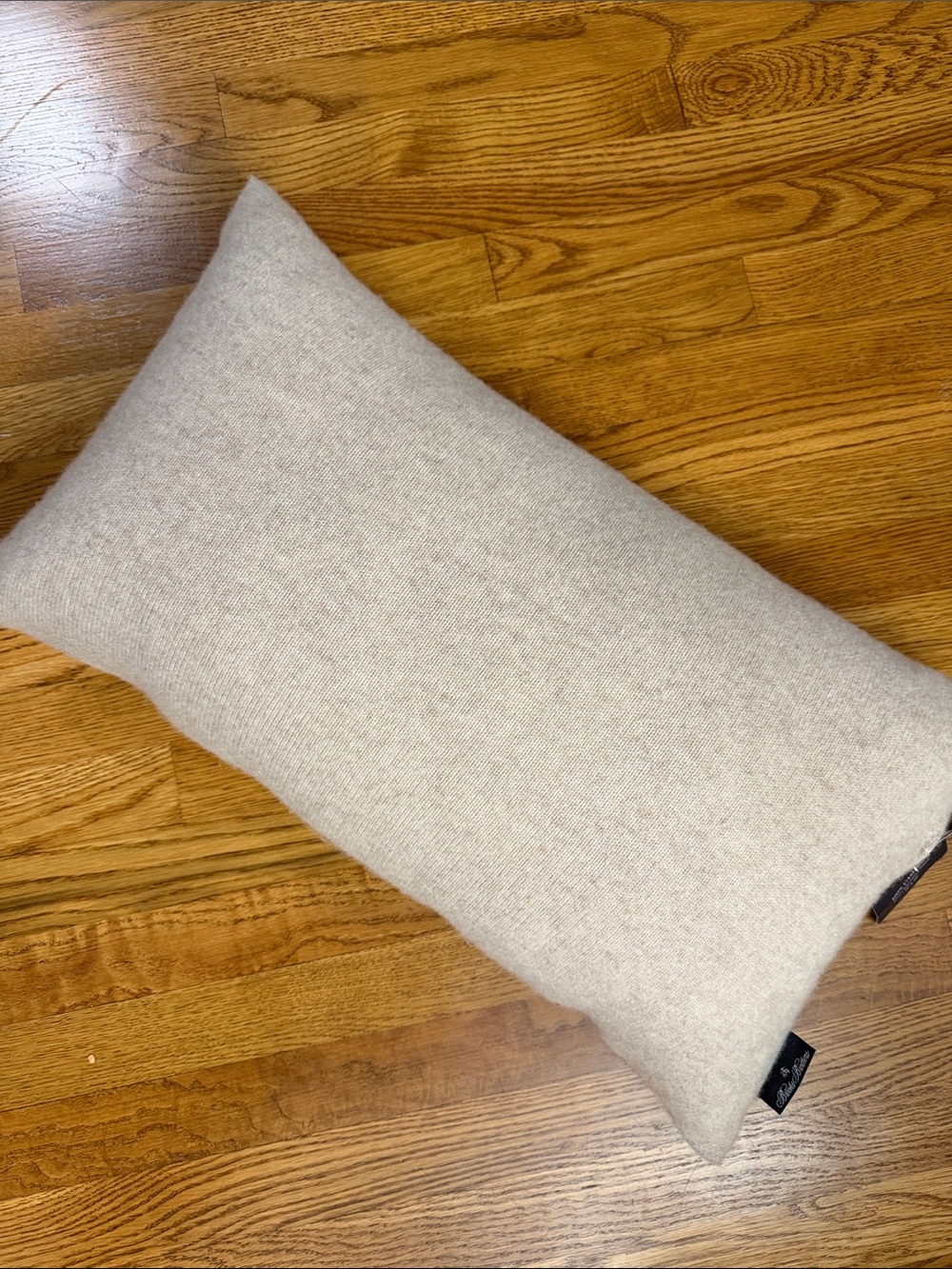 Brooks Brothers 100% Cashmere Throw Pillow, down alternative pillow 14” x 24”